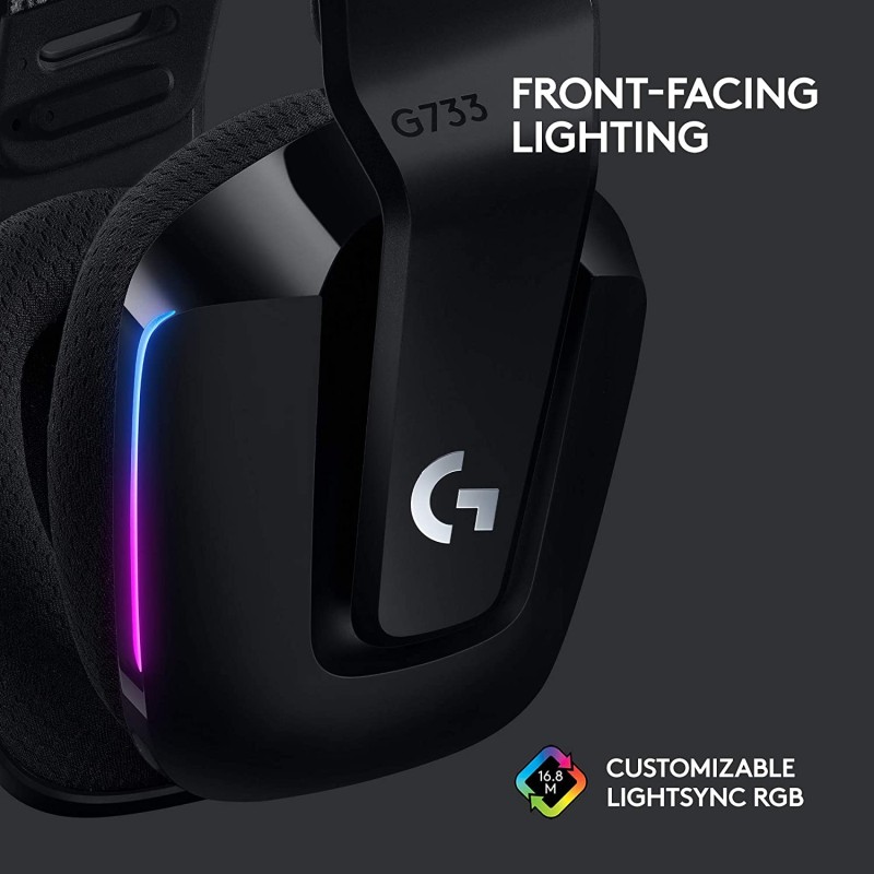 Logitech G733 Lightspeed Wireless Headset (Black)